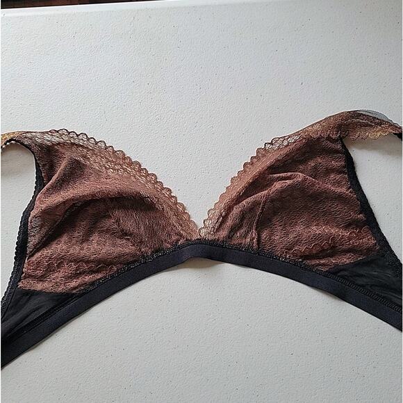 Cosabella Cleope Soft Mesh Bralette Small Petite NEW Bronze Black Designer - Picture 5 of 9
